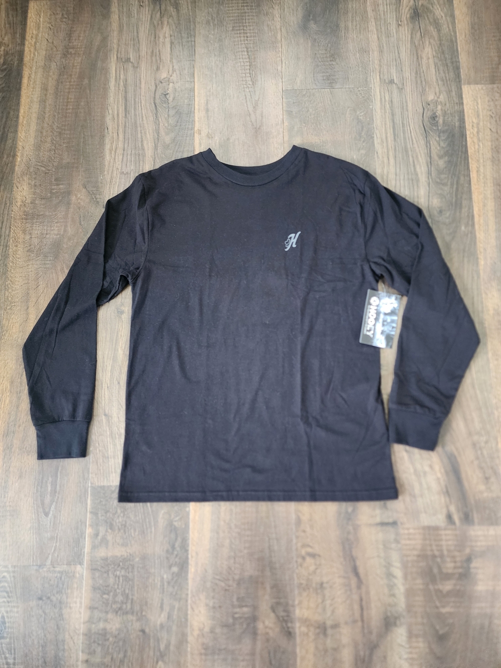 Hooey Black Long Sleeve Crewneck Shirt with Subtle Logo